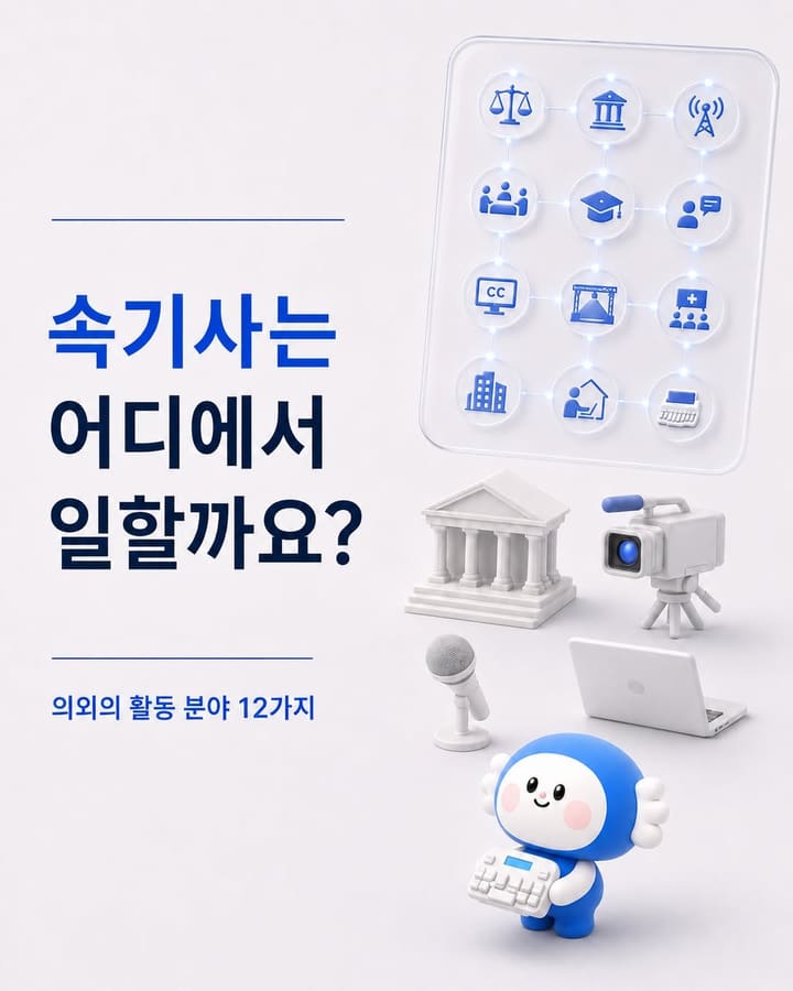 속기사는 어디에서 일할까요?