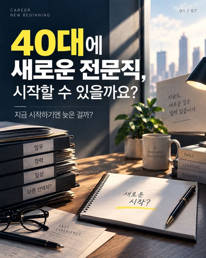 40대에 새로운 전문직, 시작할 수 있을까요?